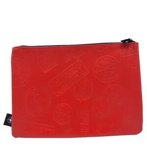 United Airlines x Spider-Man Far From Home Red Travel Cosmetic Bag Zip Closure